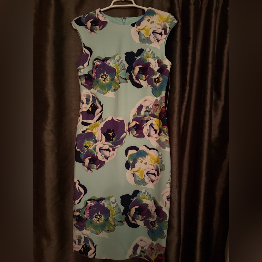 Tahari Floral Print Sleeveless Dress NWT